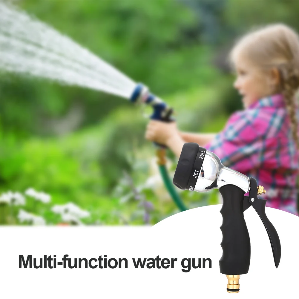 Adjustable 7 Pattern Water Gun Plant Flower Lawn Vegetable Watering Spray Gun Garden Car Washing House Cleaning Water Gun