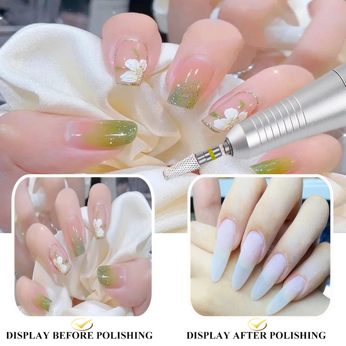 1 pz punte da trapano per unghie in acciaio al tungsteno di alta qualità per la rimozione della cuticola strumento di accessori per trapano per unghie elettrico