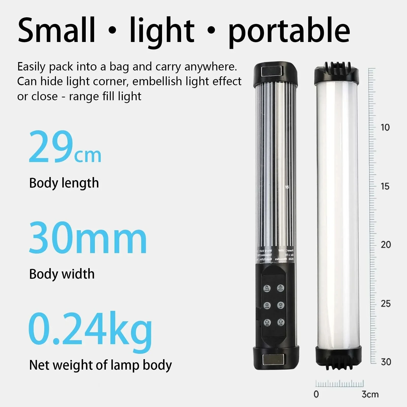 Handheld RGB Magnetic Photography Portable Lighting LED Fill Light Stick Lamp Fill Light For YouTube Video Picture Shooting