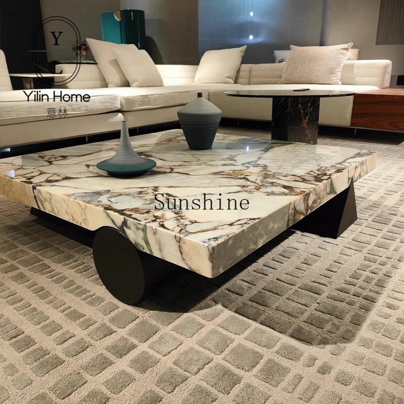 

Italian high-end sense, modern villa model room design square coffee table