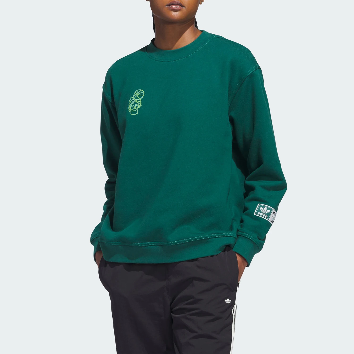 

Официальный аутентичный унисекс с тремя полосками Adidas, простой спортивный повседневный пуловер, толстовка IT4987