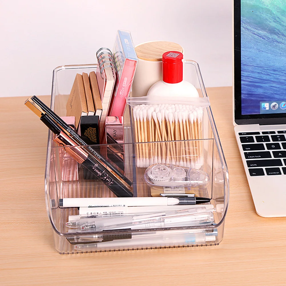 قطعة واحدة من حامل تخزين المكياج البلاستيكي الشفاف متعدد الفتحات لطاولة تزيين كريم ملمع الشفاه #5