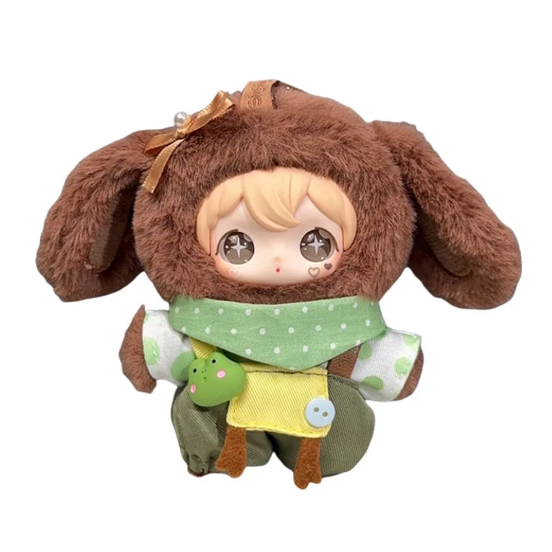 Für Shyshy Puppenkleidung, bezauberndes Overall-Set mit Lätzchen, kompatibel mit Shiny World Series Baumwoll-Puppen-Outfits und Accessoires