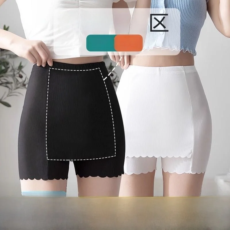 

Ice Silk Se Pants Tee-Quarter Length Bot Summer Anti-Light Bloing Outerwear Hidden Layer Base Layer Trousers