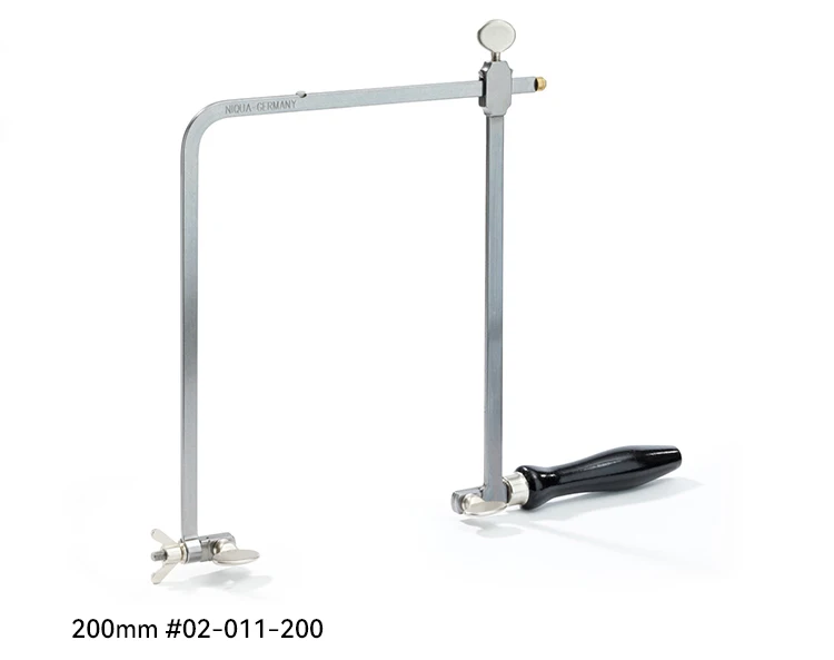 NIQUA Verstellbarer Juwelier-Sägerahmen 60-200mm Sägetiefe Deutscher Stil Holzgriff Spannschraube Sägerahmen Tischsägewerkzeug – Detail 10