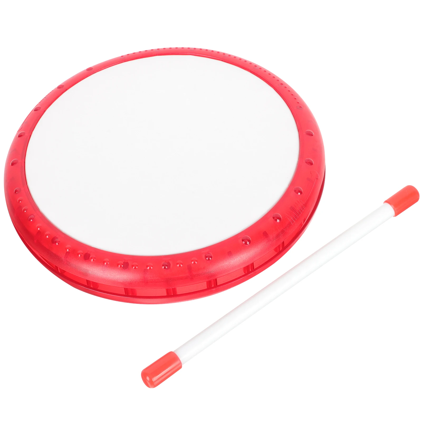 Strumenti musicali per bambini Giocattoli a tamburo che batte a mano Percussioni per bambini per bambini Tamburello Rosso Baby