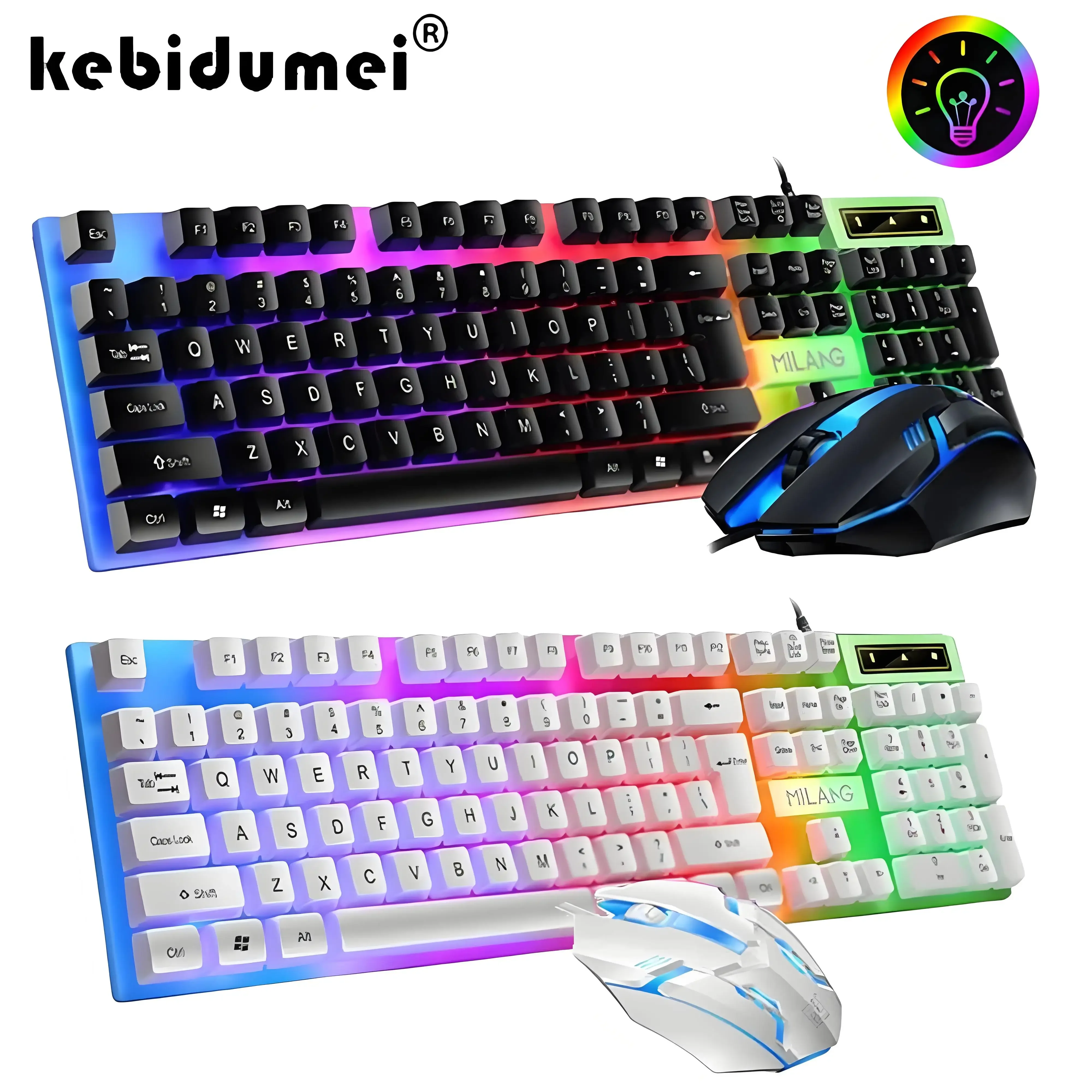

104 key Backlit Mechanical Keyboard Wired Gaming Keyboard waterproof Luminous keyboard And Mouse Set for Gamer PC Laptop Office