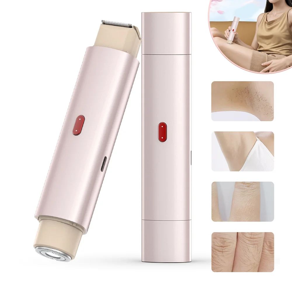 Mini Portable 2 in 1 Hair Removal Epilator Wand For Women Painless Body Hair Removal Machine For Home Travel Use Devices