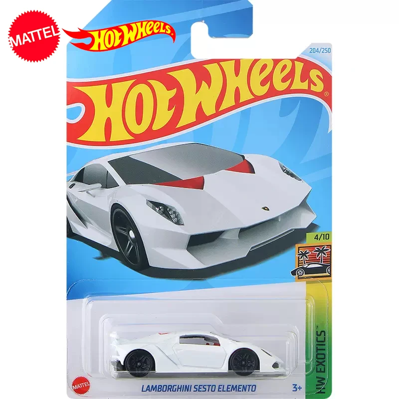 24K Original Hot Wheels Sports Car Lamborghini Sesto Elemento Boys Toys Scale 1/64 Diecast Vehicle Metal Model Collection Gift