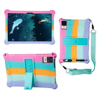 10.1''Universal Soft Silicone Case For 10 10.1inch Android Tablet PC Shockproof Solid Color Back Stand Cover 24*16cm/9.5*6.4inch