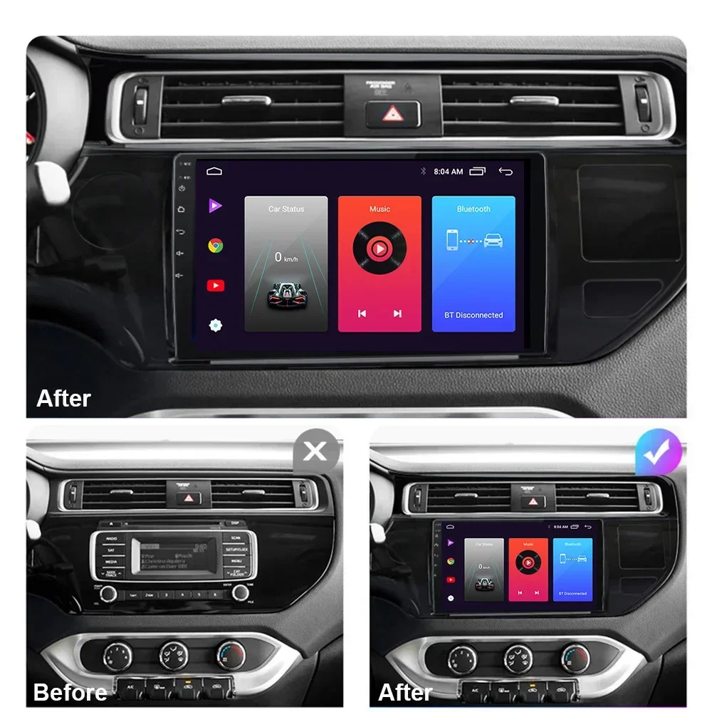 

8GB+128GB Carplay Radio For Kia RIO K3 2011 2012 2013 2014 2015 Car stereo Multimedia Player Android Auto GPS navigation 2DIN