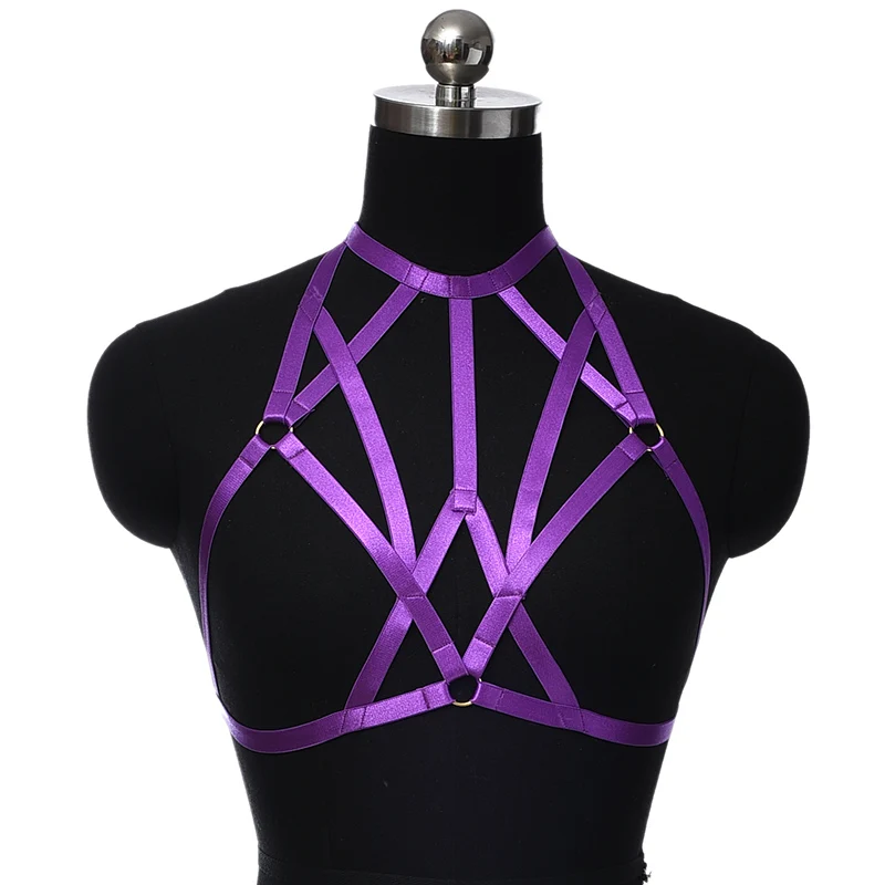 Multicolour ​Gothic Underwear Harness Clothes Accessories Neck Collar Sexy Lingerie Cage Bra Dance Exaggerate Body Harness