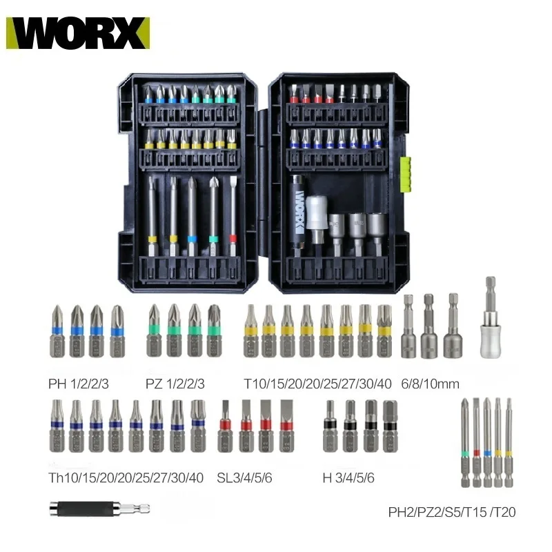

Оригинальный набор сверл Worx WA1149 с шестигранной головкой Phillips Torx, удлинительный стержень, сверло с поворотной втулкой