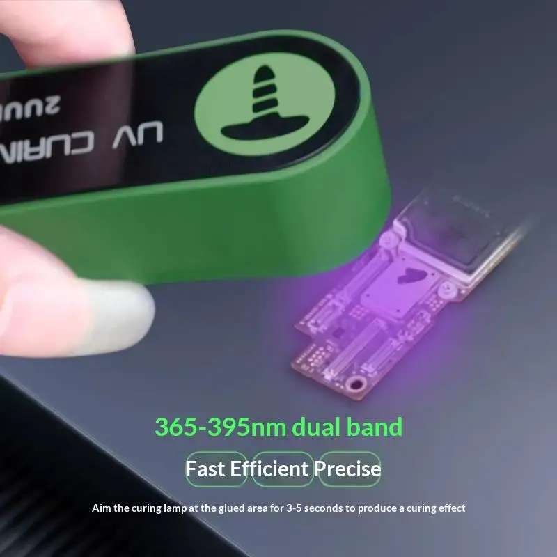 【BA】1 Set Dual Band 365-395nm Shadowless Gue UV Optical Glue Fast Curing Lamp SC08 Mini UV Curing Light For Phone Repair