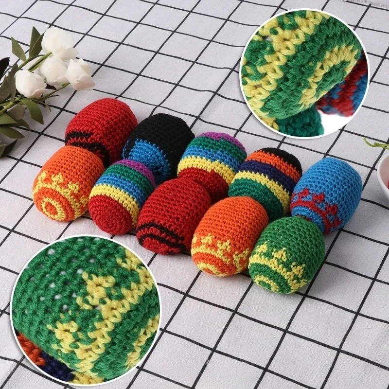 

Hairline Sand Wrapped Ball Rainbow Circle Hand Woven Pattern Toy Combination Set Cross-border Set Fitness Toy Ball