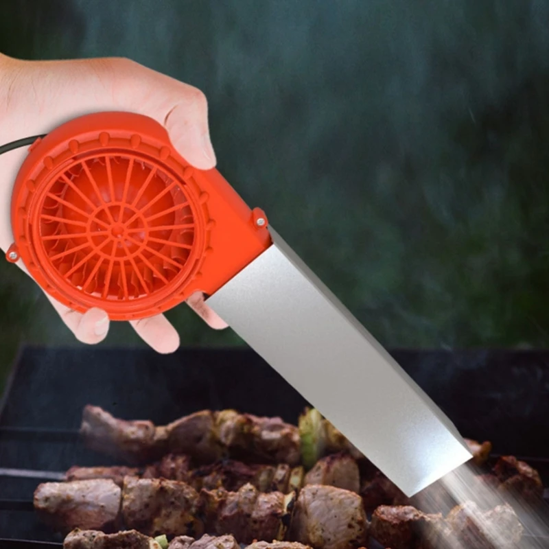 Air Blower, Electric Portable Blower Grill Starter Electricity BBQ Fan Camping Hiking Cooking Tool Dropship