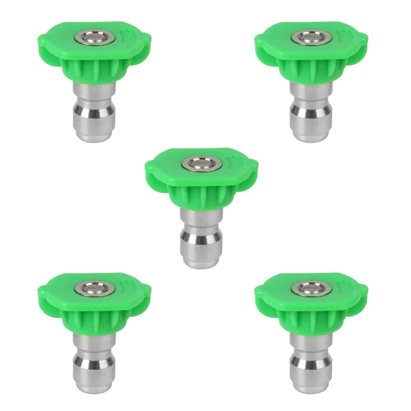 Hogedrukreiniger sproeikop tip set, vervangende sproeikop tips voor hogedrukreinigers accessoires, 5Pack (groen)