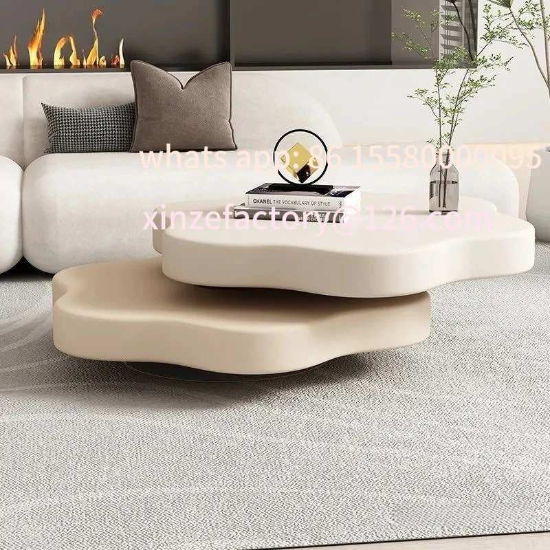 

Customizable rotating coffee table living room household small apartment