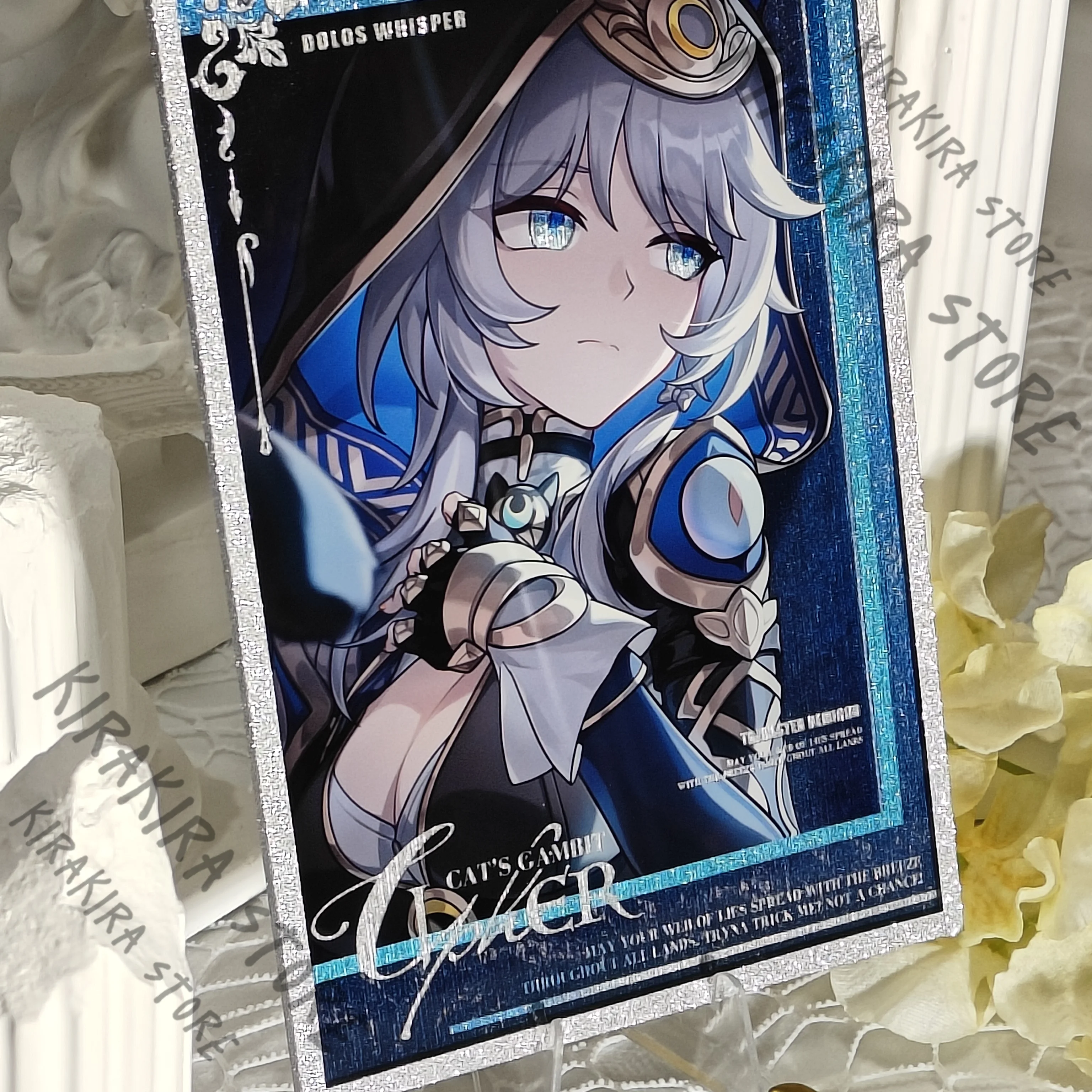 Honkai: Cipher Star Rail ‌ ‌   Papel colorido shikishi duplo flash emblema emblema peito cartão postal reverso ornamentos mascote presente