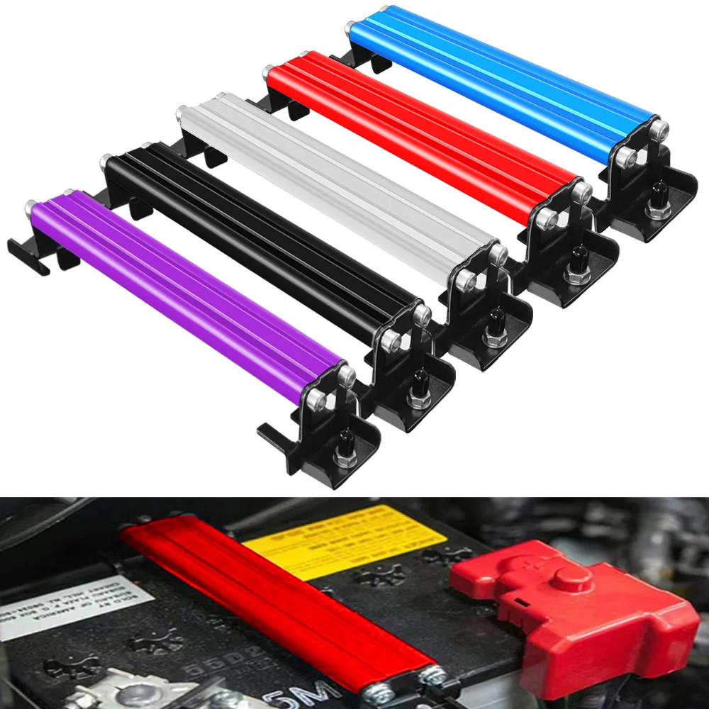 Universal Aluminum Car Battery Tie Down Bracket Mount Holder Brace Bar For  Honda Civic EG EK DEL SOL Engine Mod Accessories