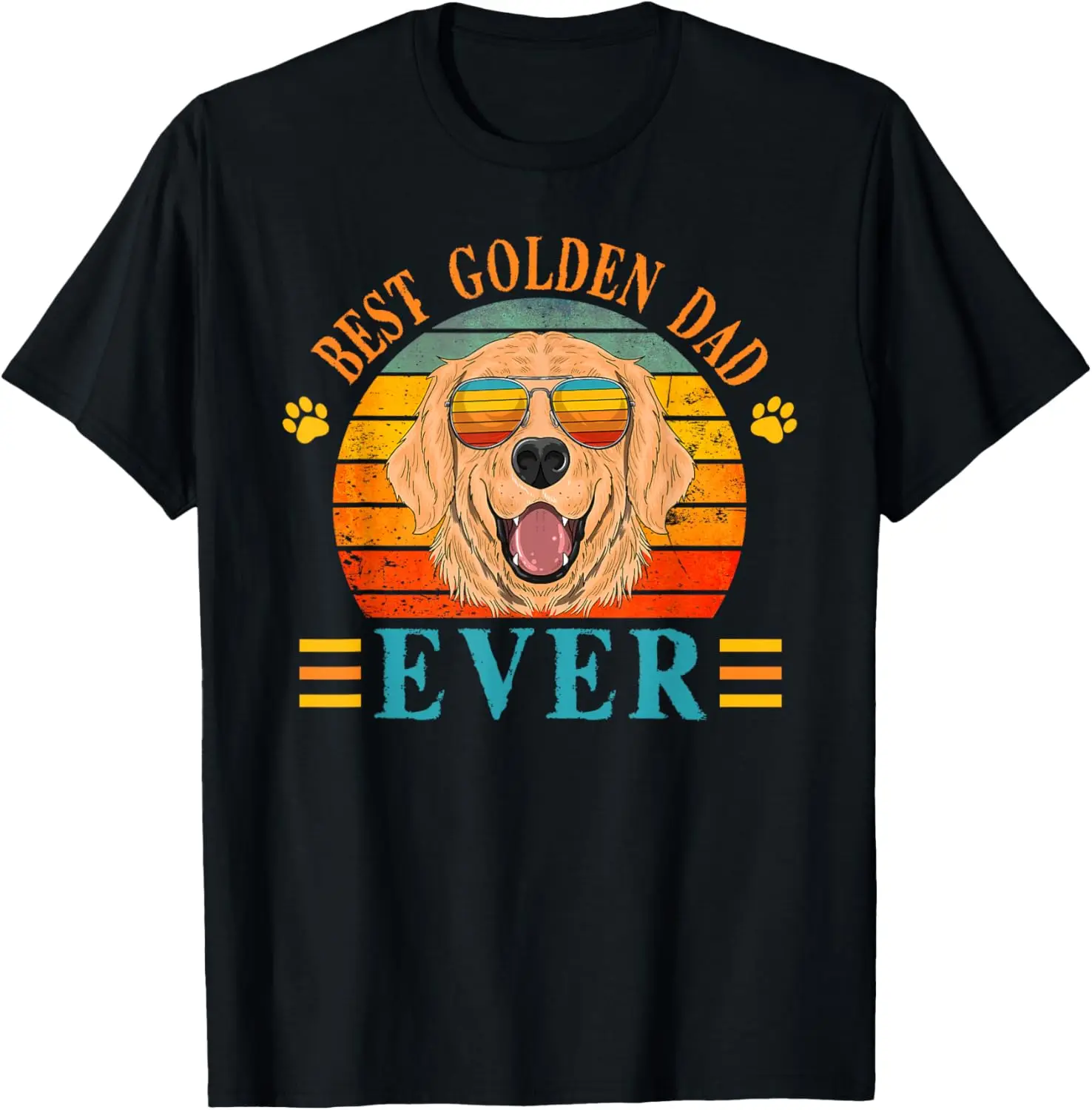 

Mens Best Dog Dad Ever, Father's Day Golden retriever Dad T-Shirt