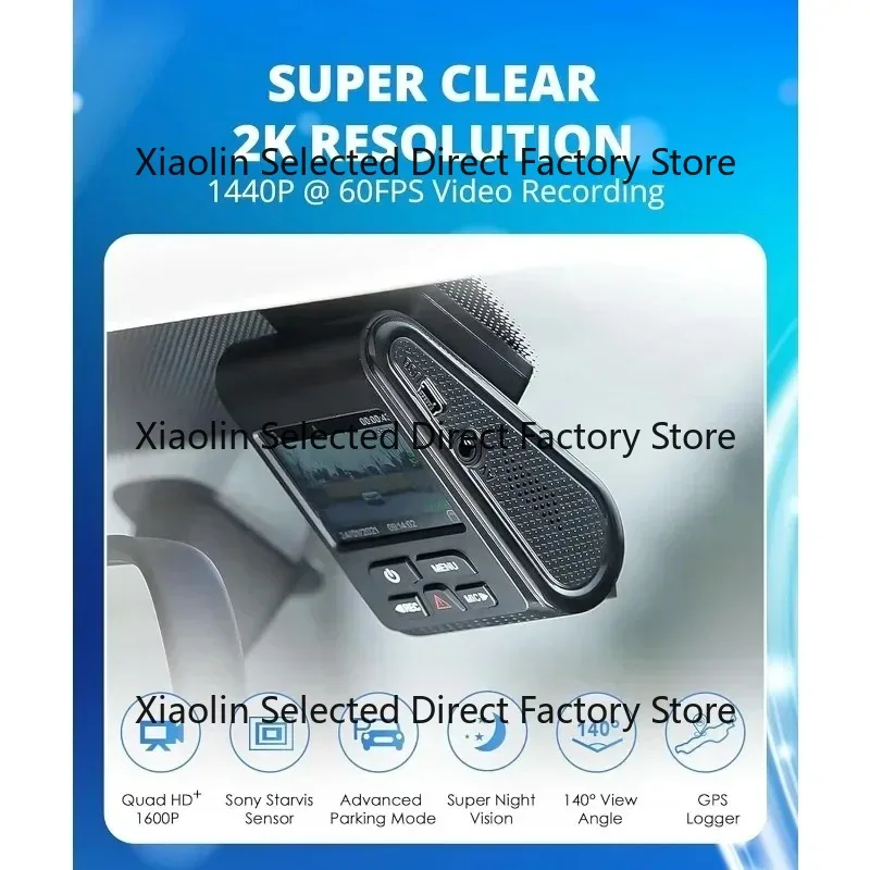 Dash Cam A119 V3 2K 2560x1440P Quad HD+ 60FPS Front Car Dash Camera, 5MP STARVIS Sensor, 140-Degree Wide Angle, GPS Includ