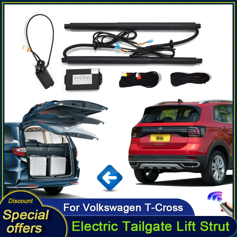 For Volkswagen VW T-Cross Taigun Tacqua 2018~2022 Car Electric Tailgate Strut Vehicle Power Rear Door Lift System Kit for Trunk