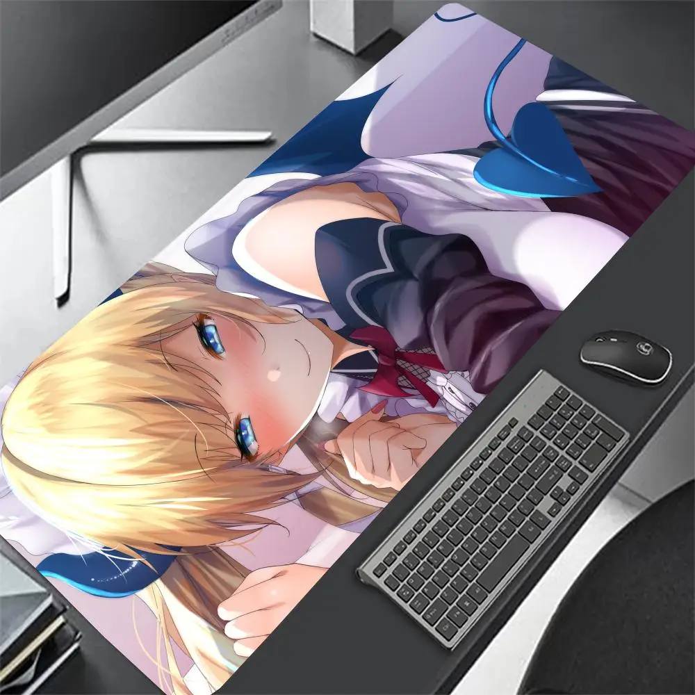 Anime Hololive VTuber Yuzuki Choco Mousepad Large Gaming Mouse Pad LockEdge Thickened Computer Keyboard Table Desk Mat