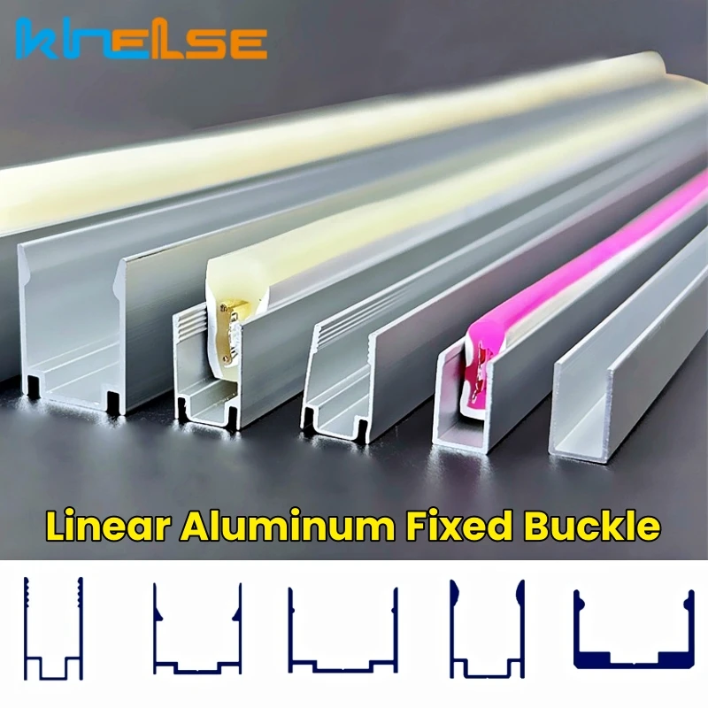 Surface Mounted Fixed Clip LED Aluminum Profile For Neon Silicone Rope Tube Channel Holder Linear Strip Light Buckle Accessories