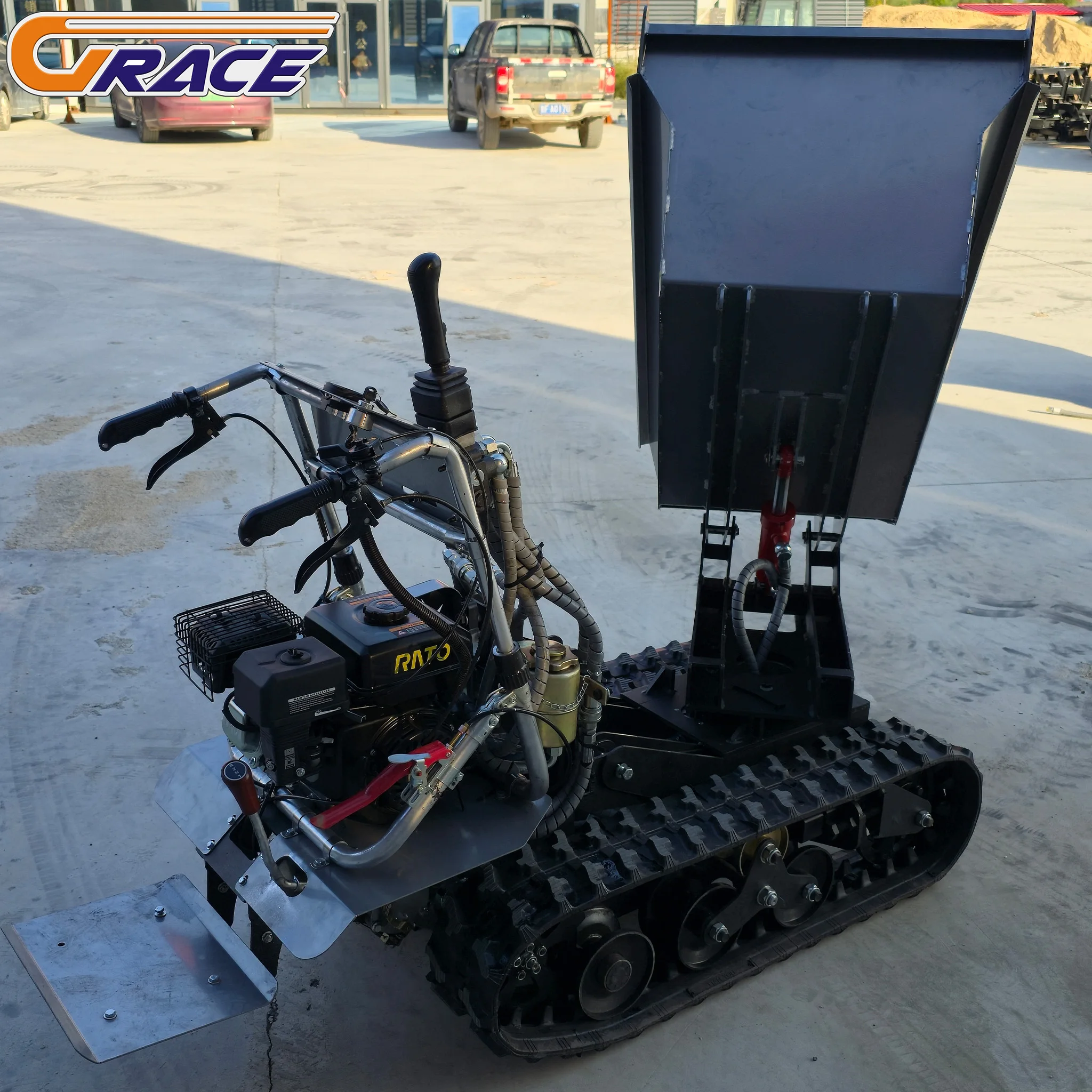 تخصيص عالية الكفاءة مصغرة شاحنة قلابة هيدروليكية سعر المصنع مجنزرة قلابة وكيل تجنيد قلابة صغيرة لحديقة المنزل