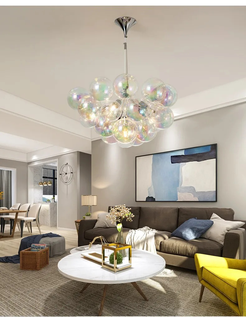 Nordic Glass Globe LED E27 Pendant Lights