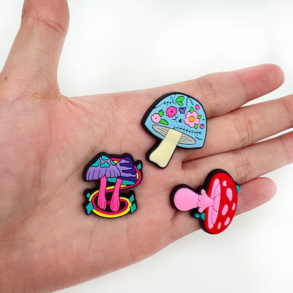 Shoe Charms Accessories for Crocs Sandals New Mushroom Shoe Buckle DIY Accessory Decoration Kawaii Cute Personalized Gifts Y2k