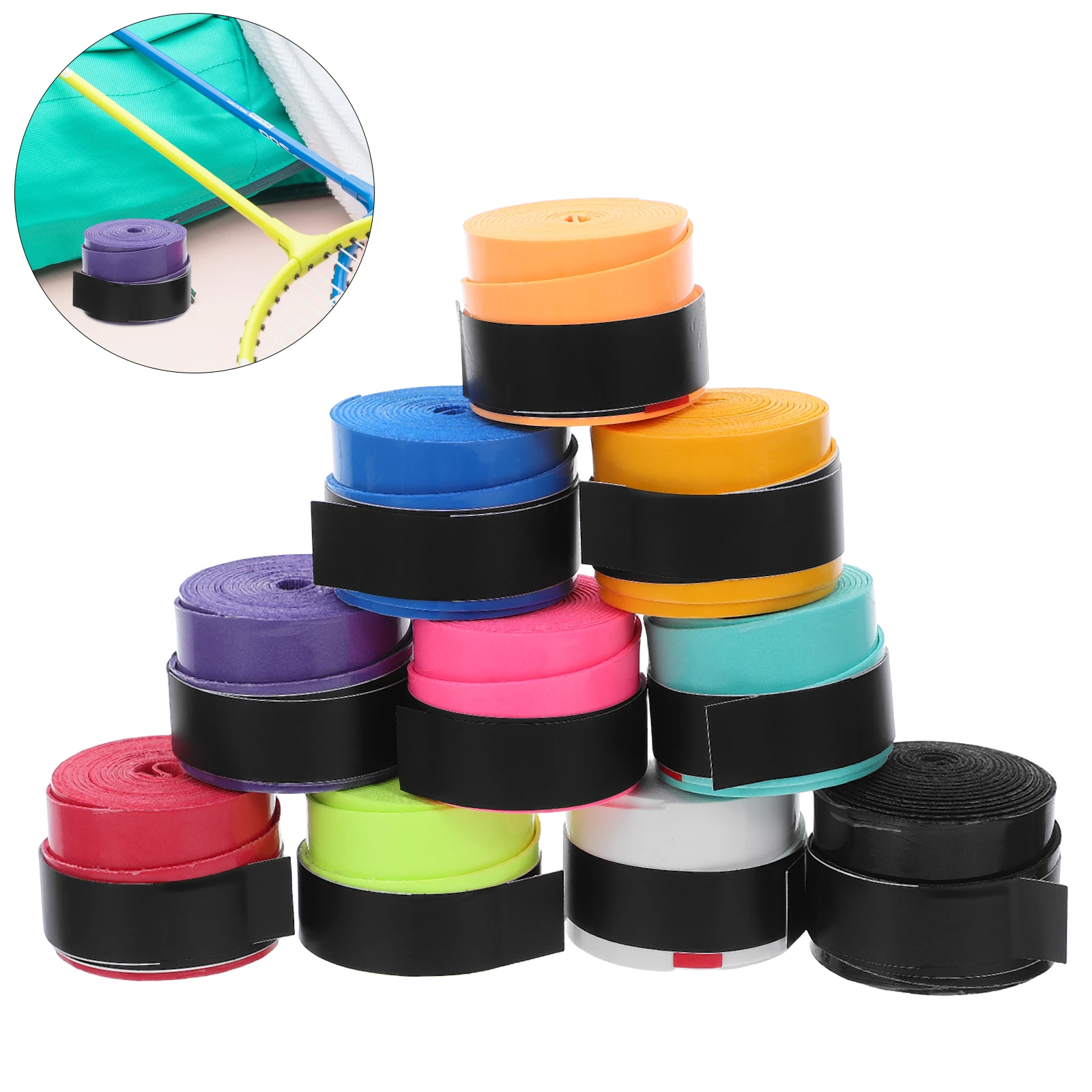 

10Pcs Racket Grip Tape Enhanced Control Precision Antislip Comfortable for Tennis Pickleball Badminton
