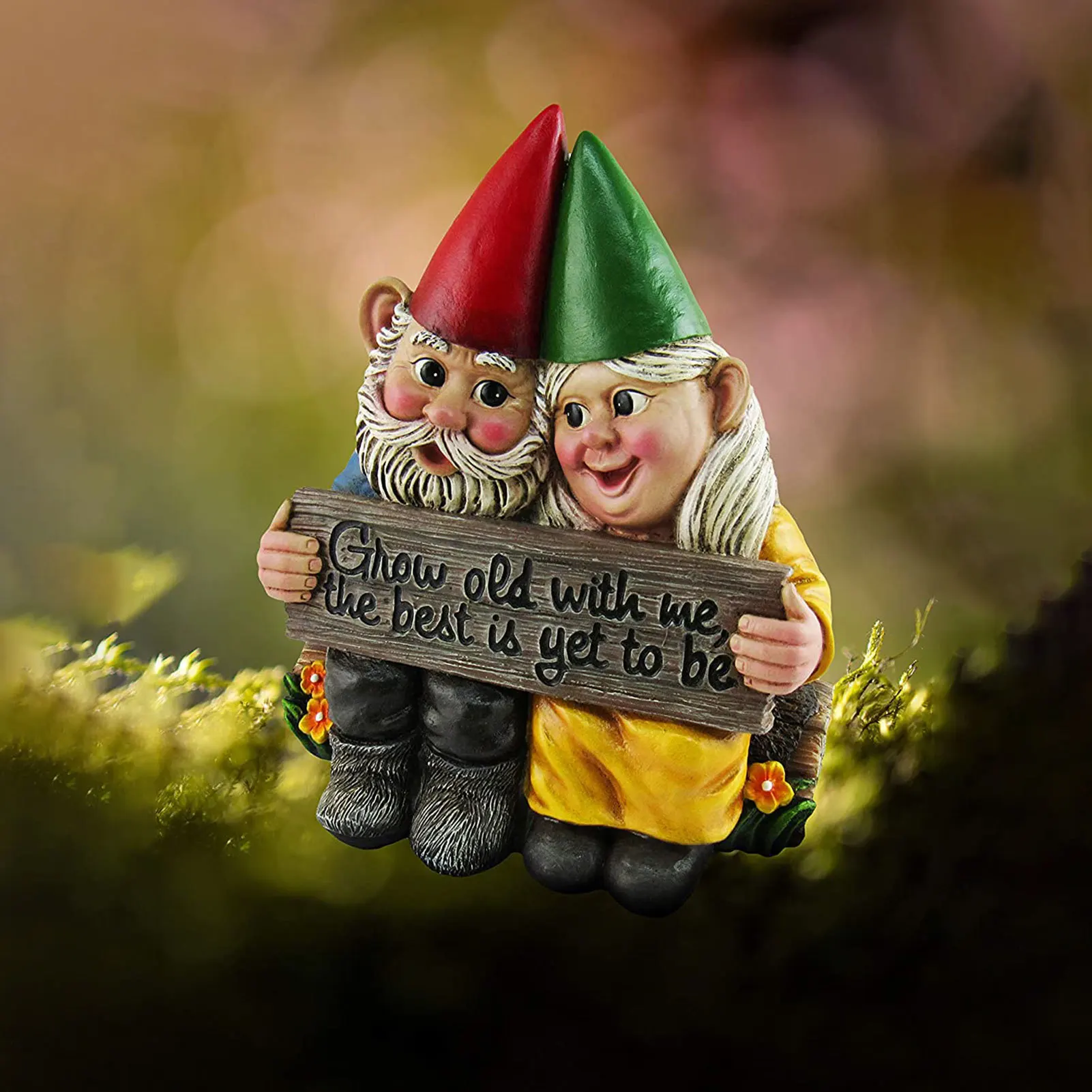 Garden Gnome Dwarf Couple Resin Garden Statue Craft Decoration