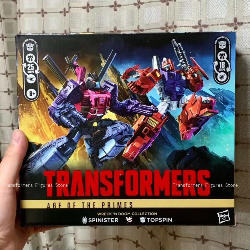 Op voorraad Transformer G-serie Spinister VS Topspin G1 Movie Cartoon Action Figure Anime Beweegbare robot Populair verzamelspeelgoed