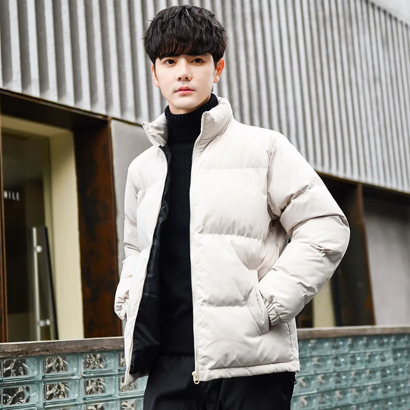 Dikker Mannen Winter Jas Oversized Parka Harajuku Koreaanse Stijl Mannelijke Warme Jassen Stand Kraag Kleding