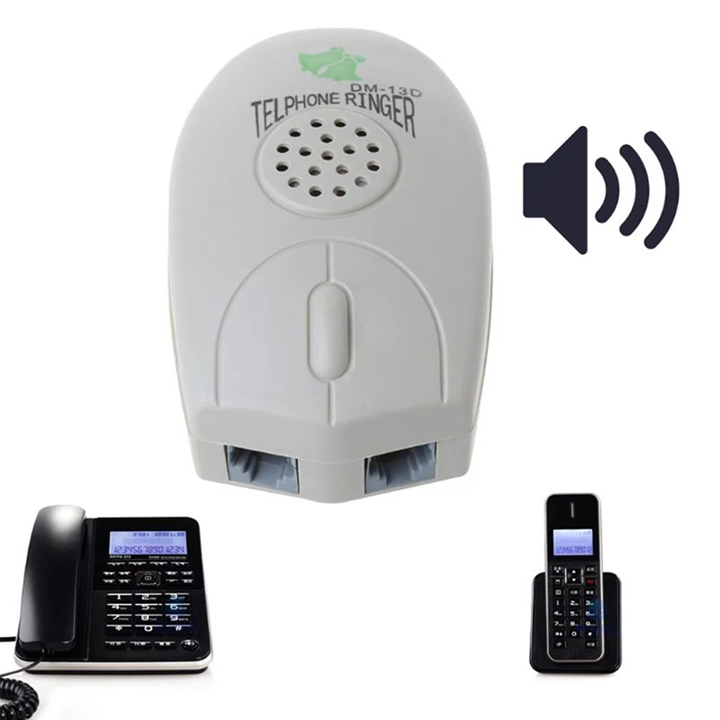 1Pc Amplifier Landline Phone Bell Ringer Extra Loud Telephone Ring For The Old Elder.