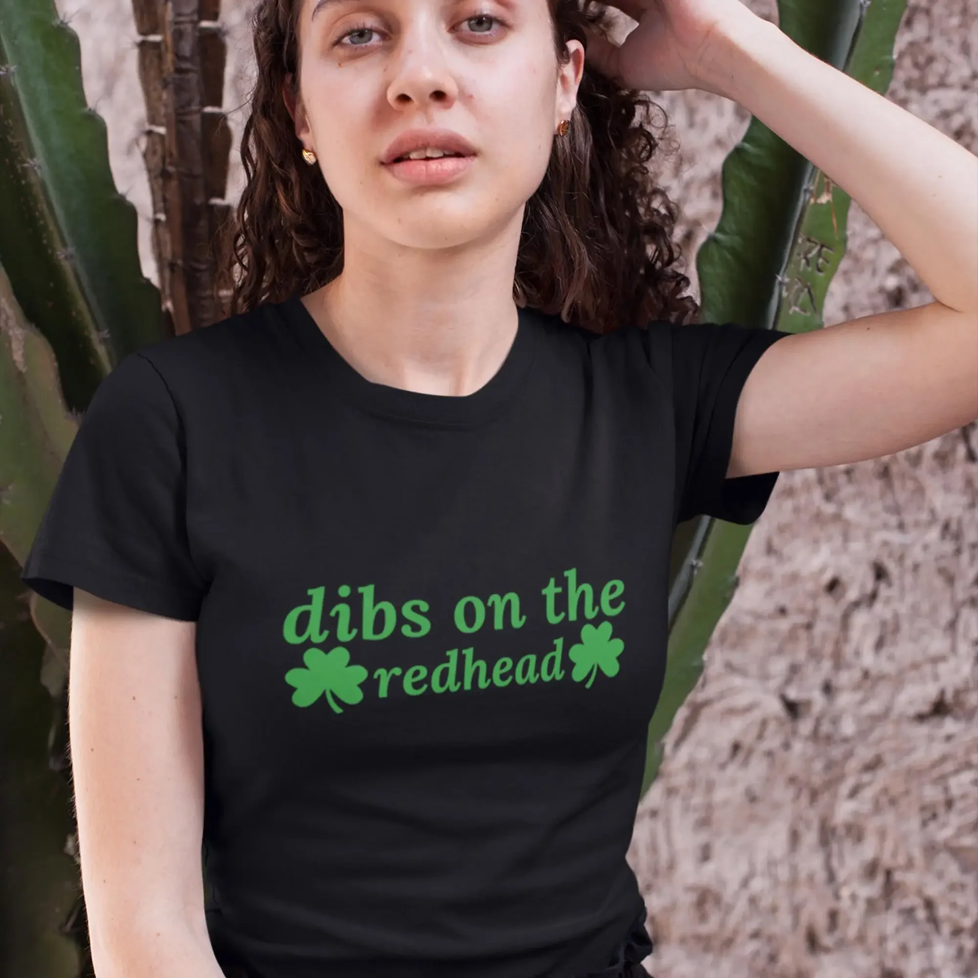 Dibs On The Redhead T Shirt Funny St Patricks Day Women s For Her Paddys Irish Baby