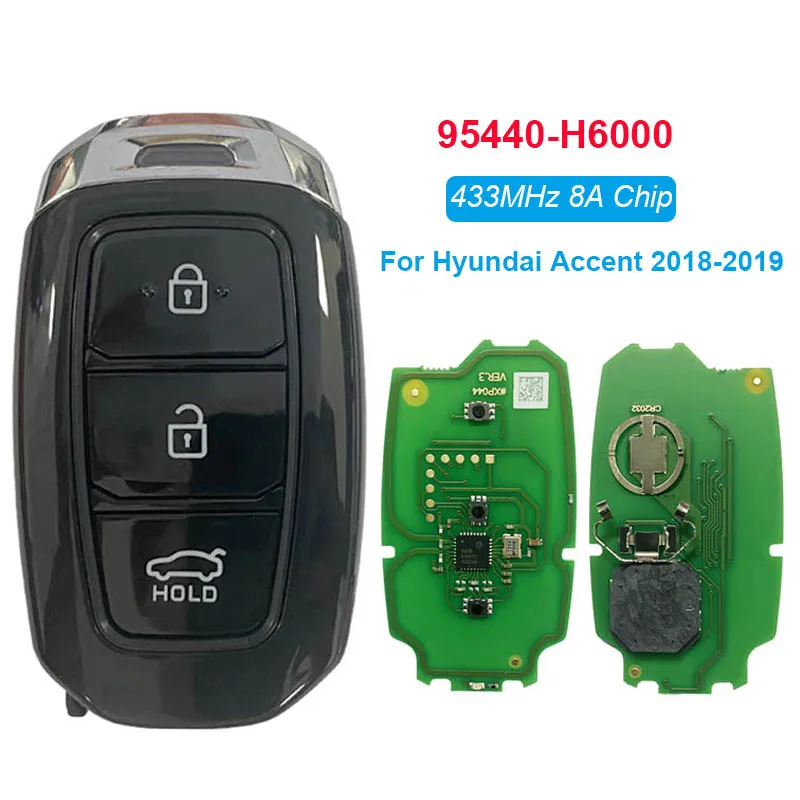 CN020289 Aftermarket 8A Chip Key For Hyundai Accent 2018-2019 Smart Remote Key 433MHz PN 95440-H6000