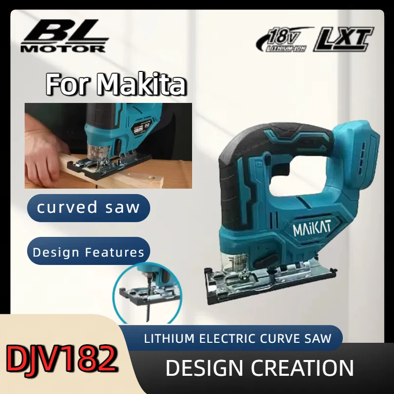 

For Makita DJV182 Brushless Portable Carpenter Power Tool Jigsaw Electric Jig Cordless Barrel Handle Jigsaw