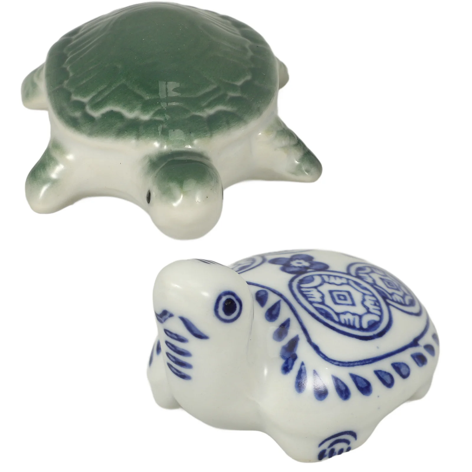

2Pcs Ceramic Floating Turtle Fish Tank Decoration Aquarium Ornament Lifelike Animal Sculpture Garden Pond Decorative Accessories