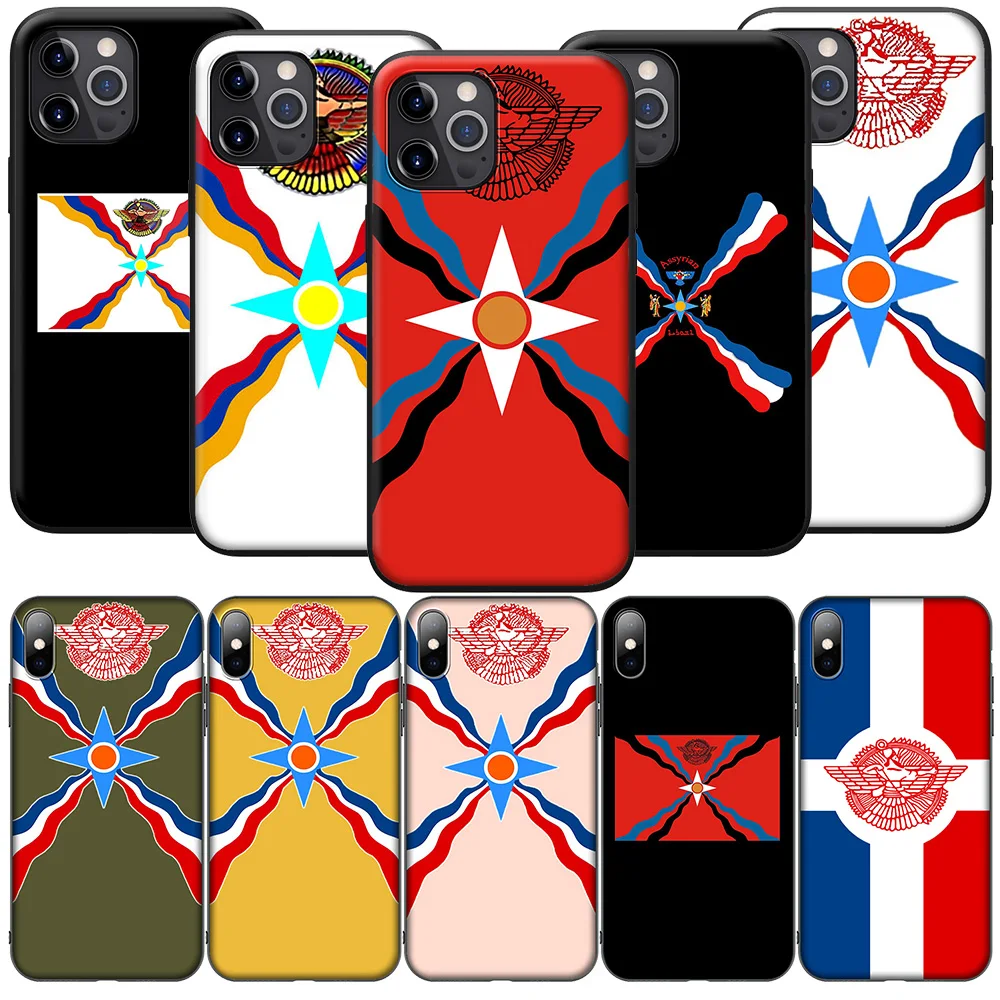 SO20 Assyria Flag Assyrian Cover Phone Case for iPhone 16 15 14 13 7 8 Pro Max Mini Plus