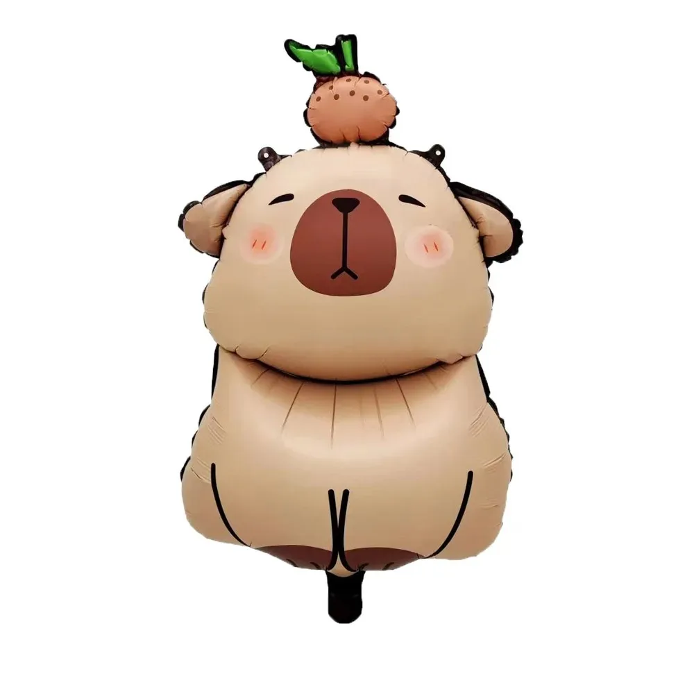 Cute Cartoon Animal Capybara Aluminum Foil Balloon Child Birthday Party Decoration Foil Balloon Baby Shower Gift Supplies