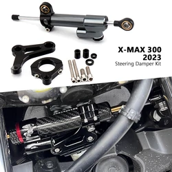 Motorcycle CNC Steering Damper Stabilize Dampers Bracket Kit For Yamaha X-MAX300 X-max 300 XMAX300 XMAX 300 2017-2023 2022 2021