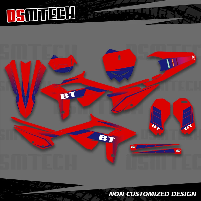 

DSMTECH для Beta RR 2020 2021 2022 125 200 250 300 350 390 430 графические наклейки наклейки мотоцикл фон индивидуальный номер 005