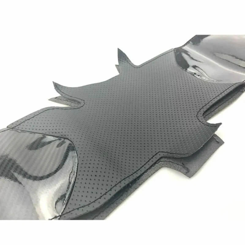 DIY Hand-Sewn Carbon Fiber Leather Steering Wheel Cover Hand Sewing Wrap for Jeep Compass Anti-Slip Car Interior Accessory