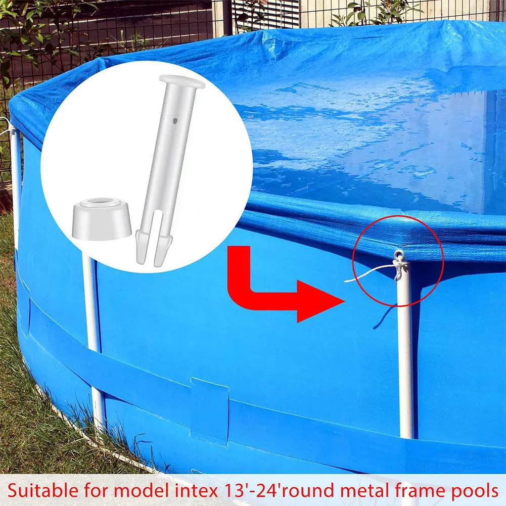 12 قطعة من البلاستيك المشترك مع مجموعة الأختام المطاطية دبوس حمام السباحة الطويل دبوس حمام السباحة لجزء استبدال حمامات السباحة #2