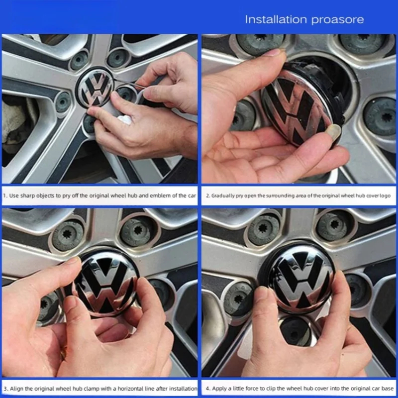 4pcs 55/56/65/70/76mm Car Wheel Center Hub Caps Cover for VW Volkswagen Golf Polo Passat Touran CC B5 B6 B7 Jetta accessories 