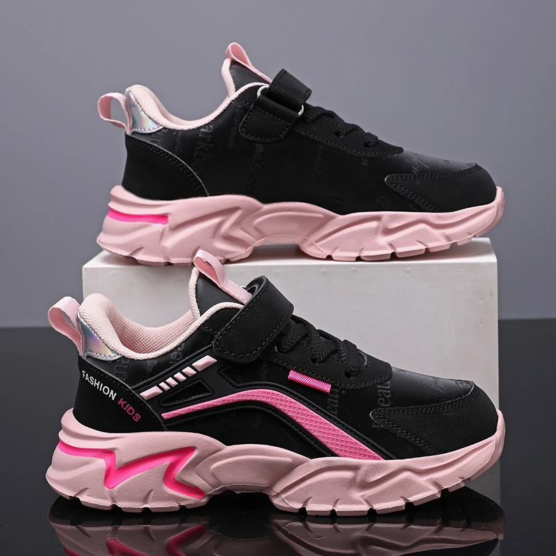 Mädchen-Turnschuhe, modisch, rutschfest, lässig, flach, Laufschuhe für Schüler, Kinder, Outdoor-Sport, Wanderschuhe, Größe 28–39 – Detail 5