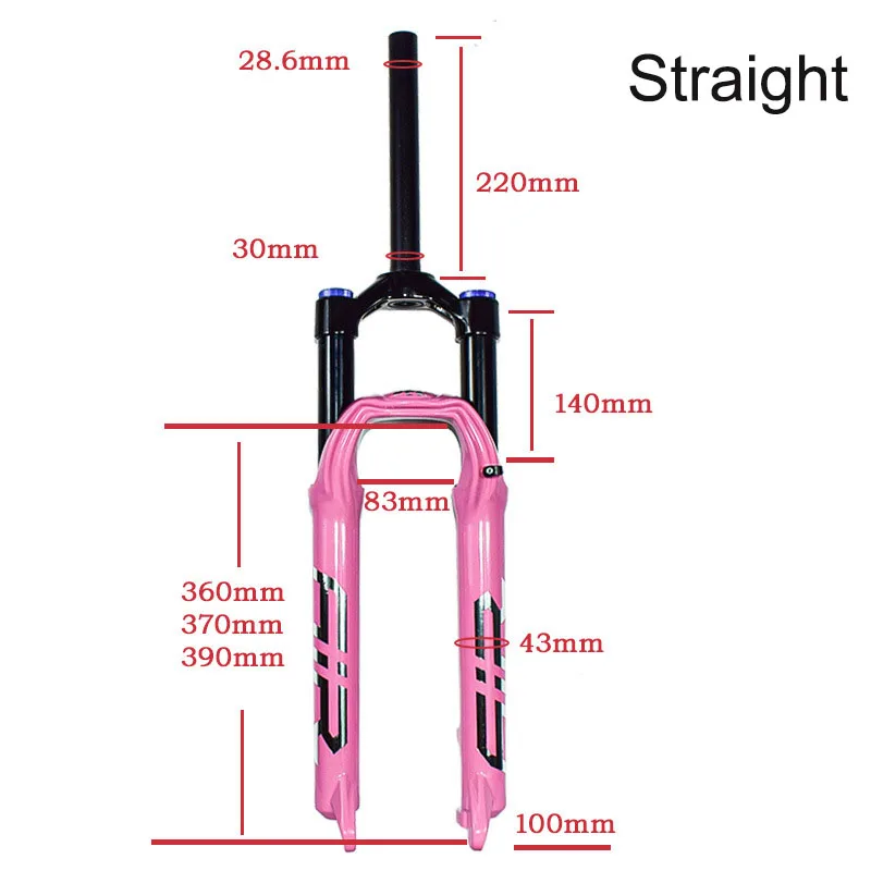 Garfo mtb de liga de magnésio 140mm, amortecedor de controle de ombro para viagem, freio a disco 34mm, suporte reto/cônico, 100x9mm